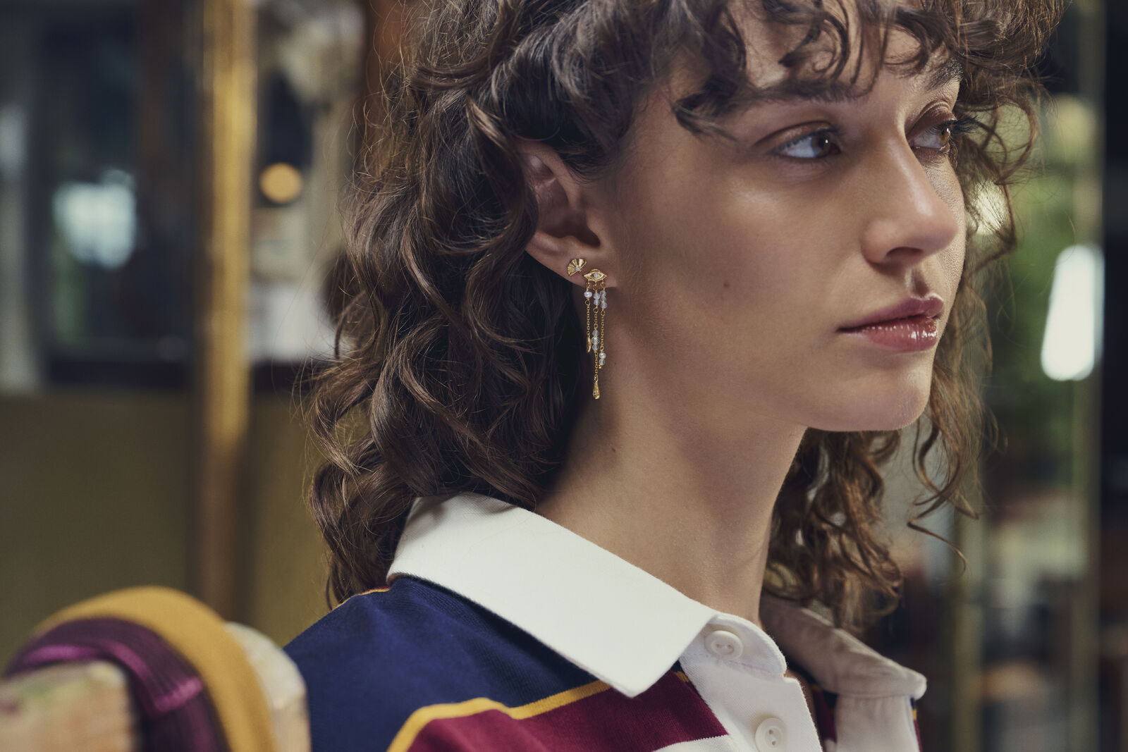 Fantine ørestikker - forgyldt